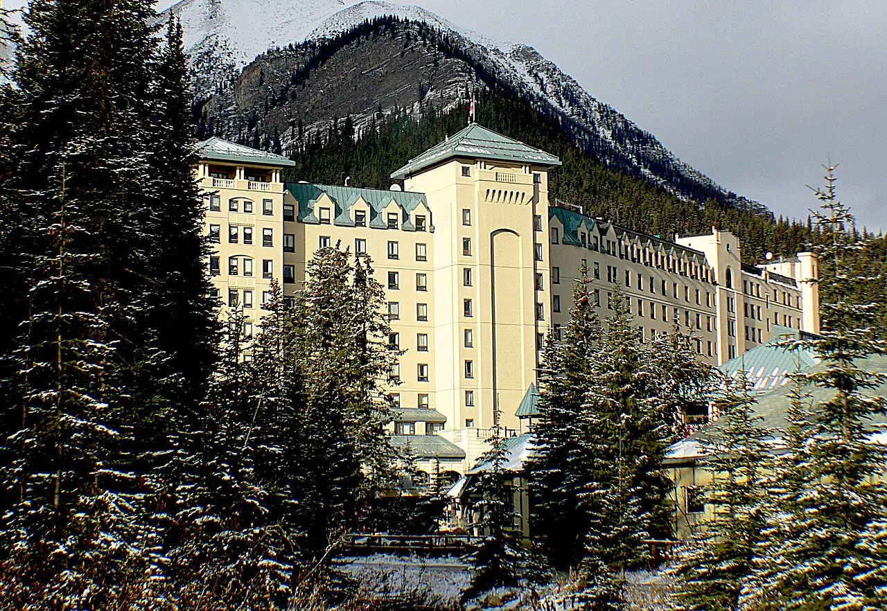 The Chateau Lake Louise in winter