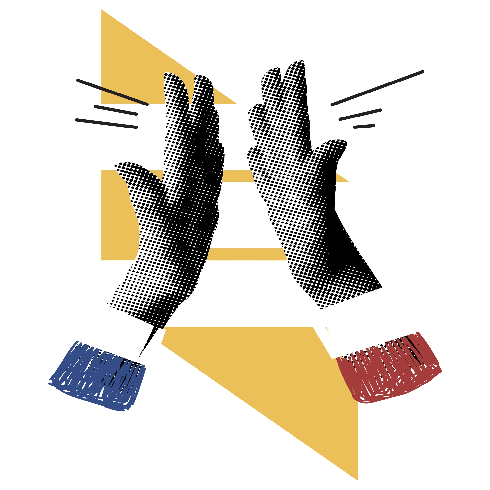 High-five illustration