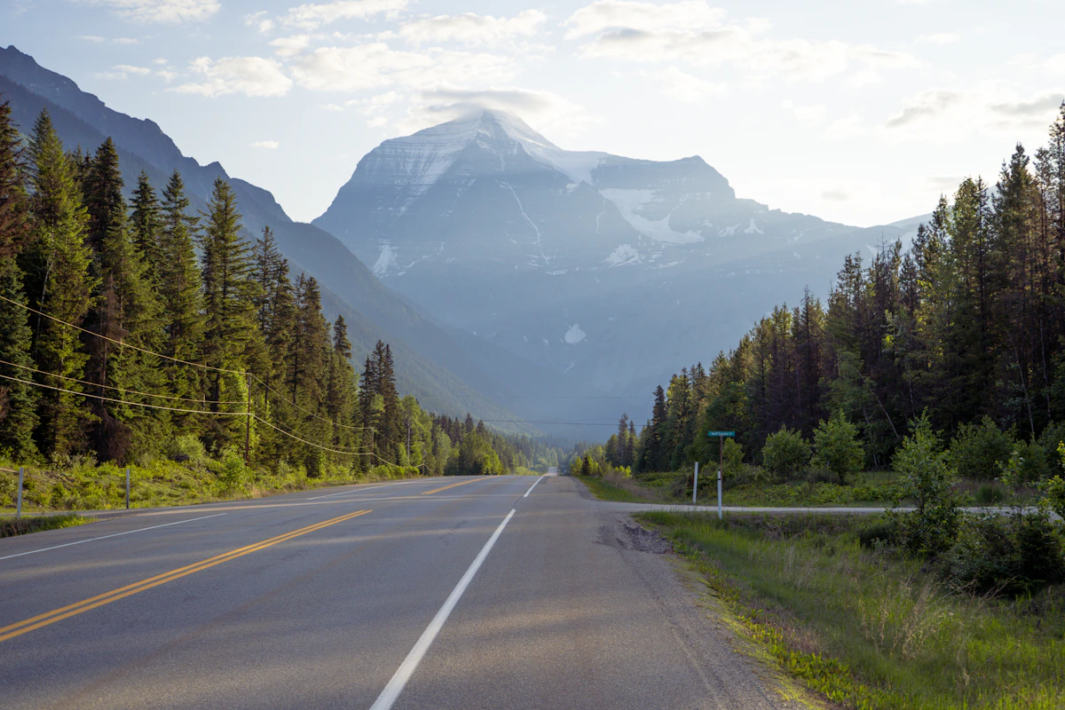 Highway into the Rocky Mountains